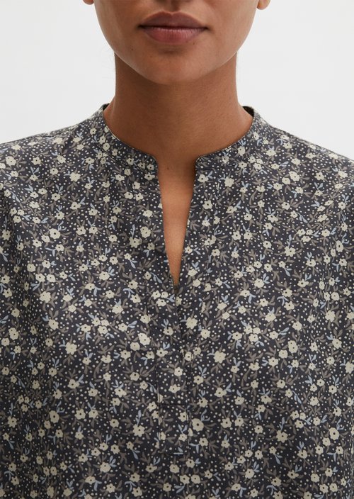 Print blouse regular — Medium Grey