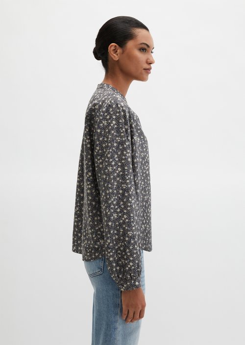 Print blouse regular — Medium Grey