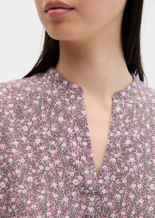 Print-Bluse regular Light Pink in Detailansicht