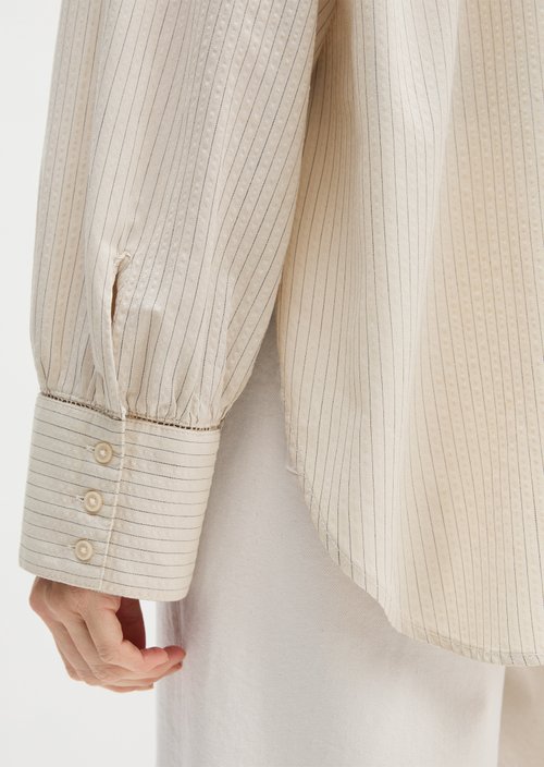 Relaxed striped blouse — Offwhite
