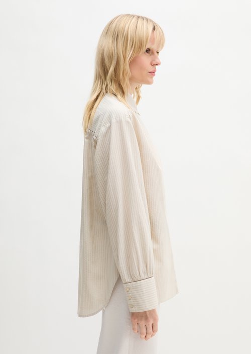 Relaxed striped blouse — Offwhite