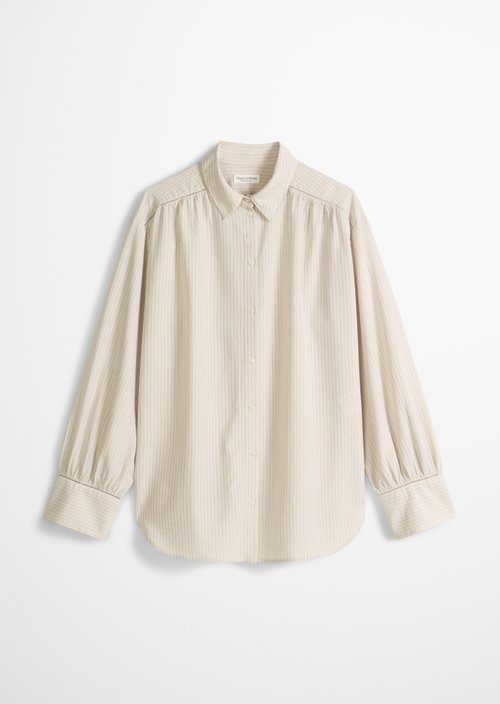 Relaxed striped blouse — Offwhite