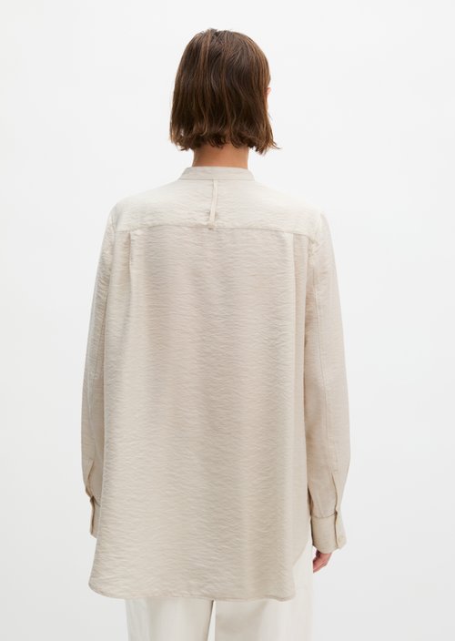 Regular crinkle blouse — Grey Silk