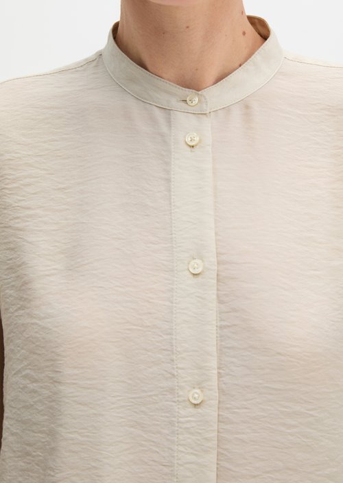 Regular crinkle blouse — Grey Silk