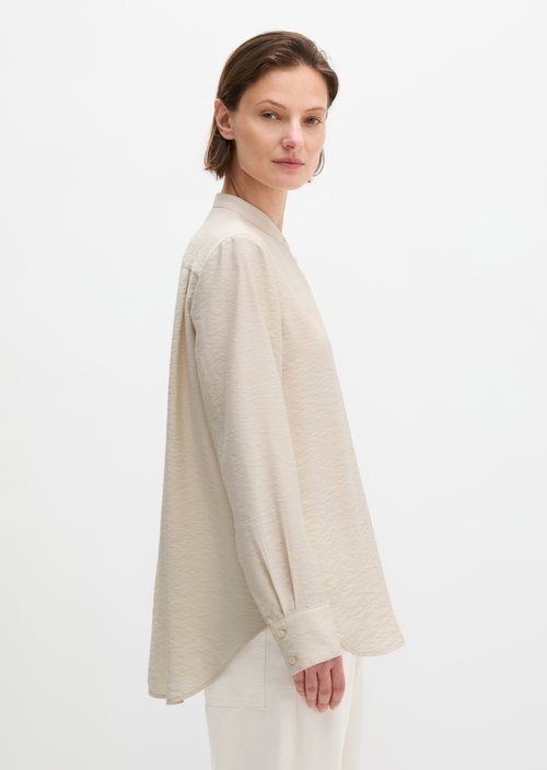 Regular crinkle blouse — Grey Silk