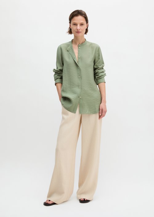 Regular crinkle blouse — Fresh Sage