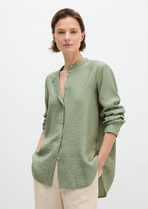 Regular crinkle blouse — Fresh Sage