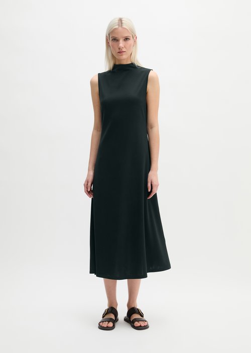 Jersey dress fitted — Black