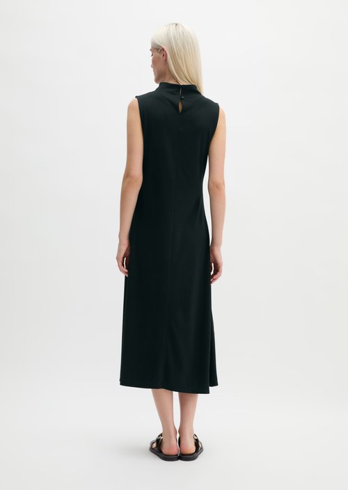 Jersey dress fitted — Black