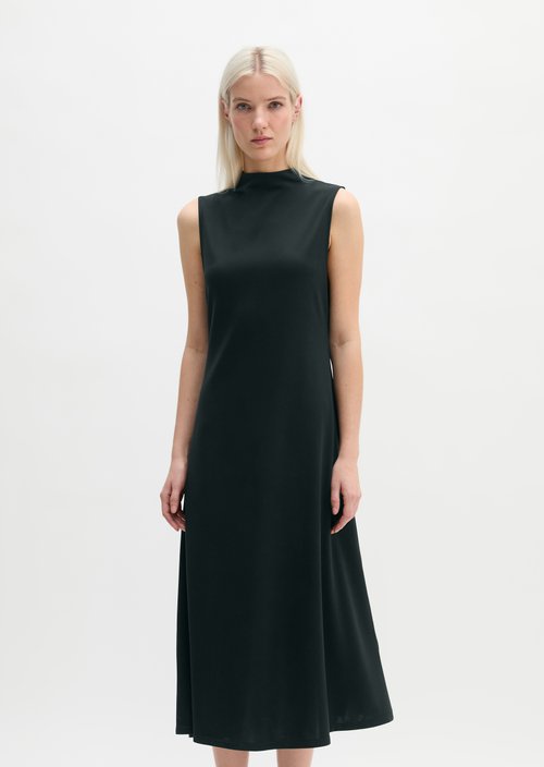 Jersey dress fitted — Black