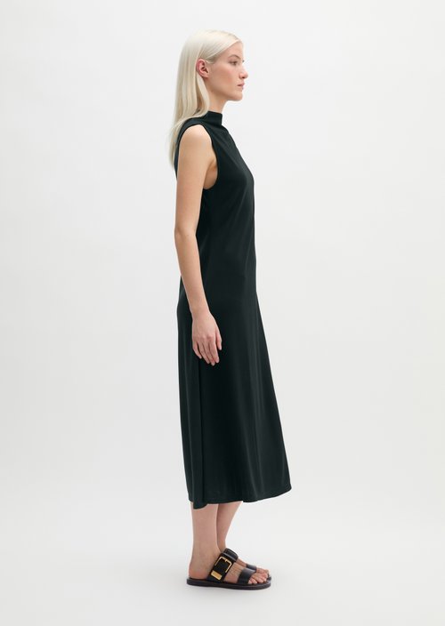 Jersey dress fitted — Black