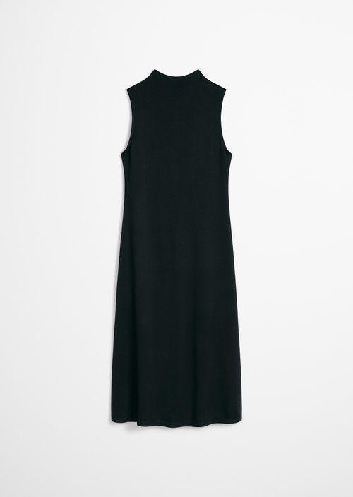 Jersey dress fitted — Black