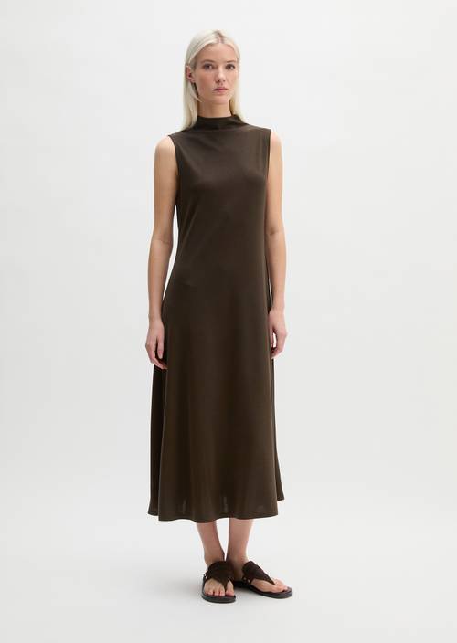 Robe en jersey fitted Burnt Coffee en vue de face