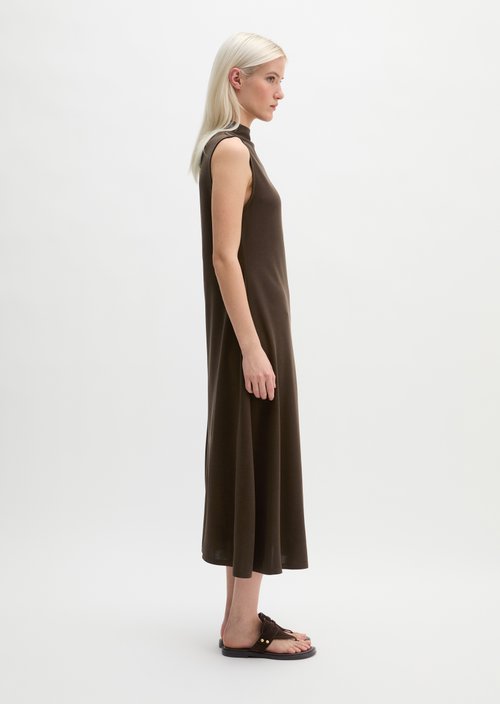 Jersey dress fitted — Burnt Coffee
