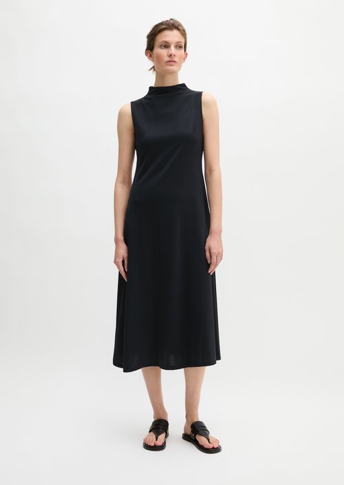 Jersey dress fitted — Deep Night Blue