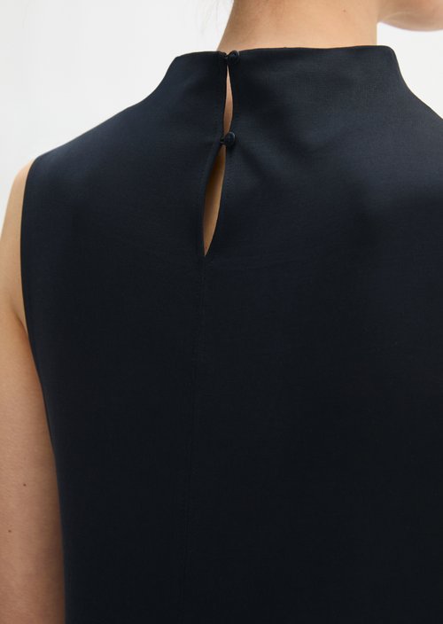 Jersey dress fitted — Deep Night Blue