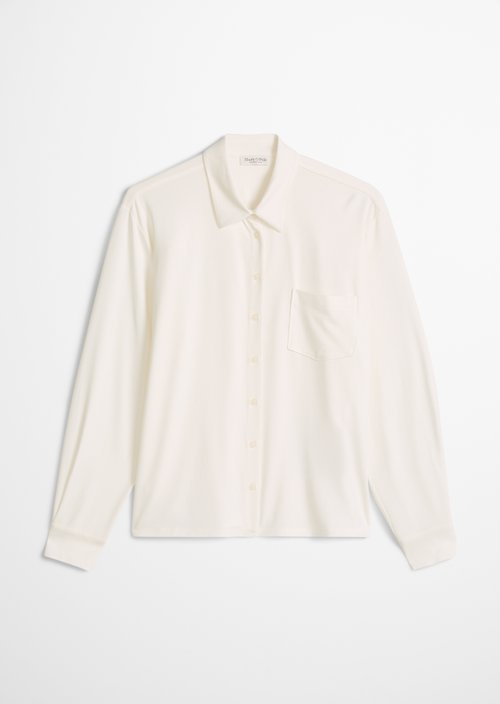 Jersey blouse loose — White Cotton