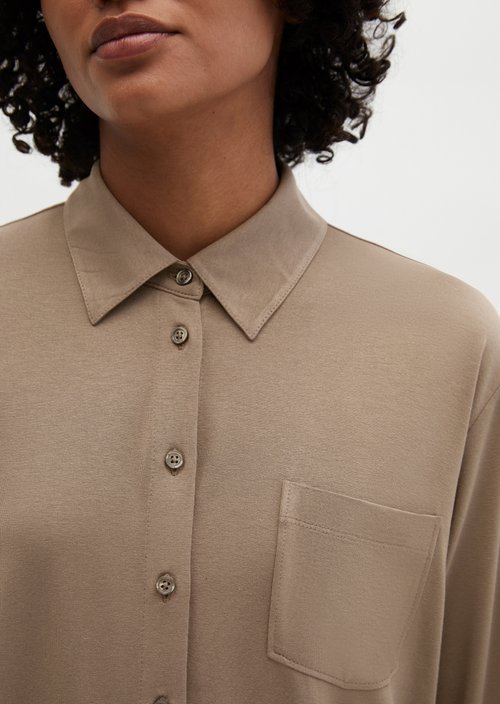 Jersey blouse loose — Chalky Brown
