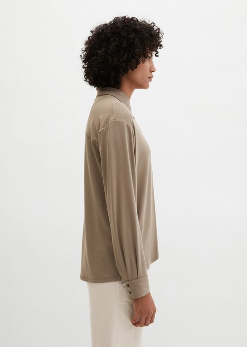 Jersey blouse loose — Chalky Brown