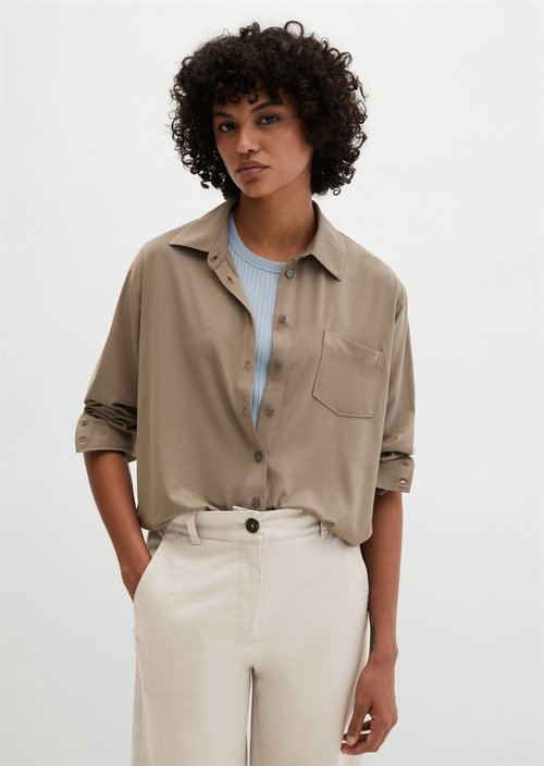 Jersey blouse loose — Chalky Brown