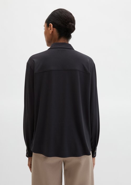 Jersey blouse loose — Deep Night Blue