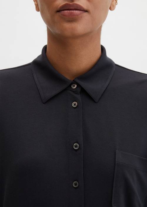 Camicetta in jersey sciolta Deep Night Blue in vista dettagliata