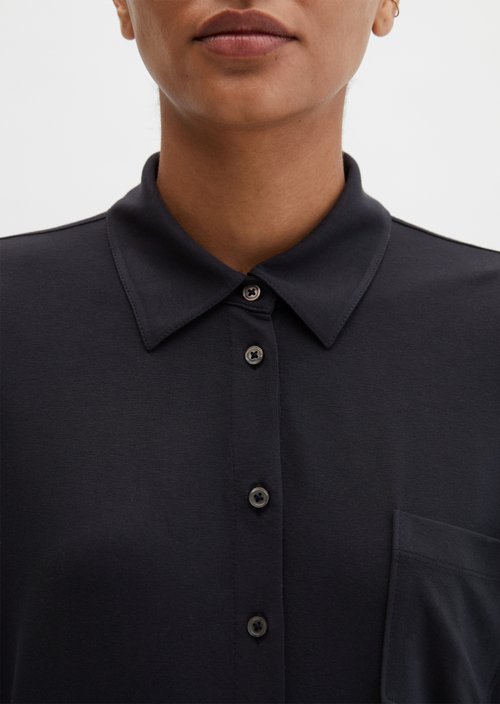 Jersey blouse loose — Deep Night Blue