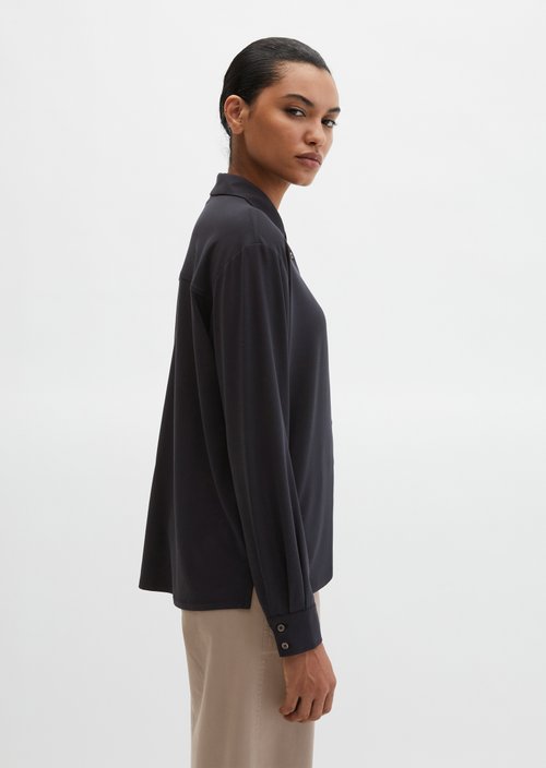 Jersey blouse loose — Deep Night Blue