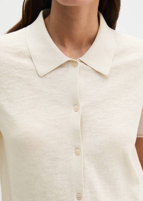 Chaqueta de polo regular de manga corta Grey Silk en vista detallada