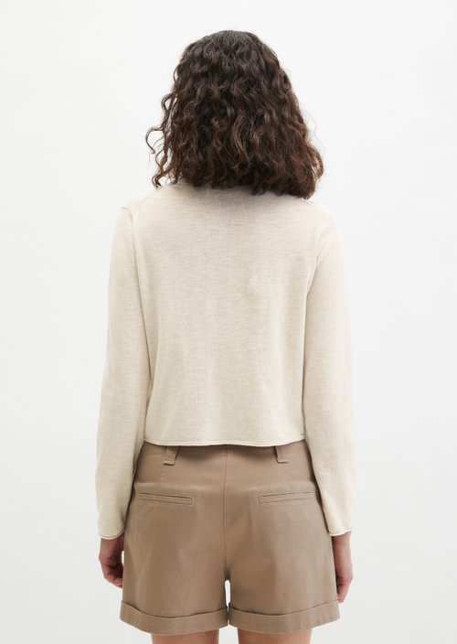 Slub-Cardigan regular — Grey Silk