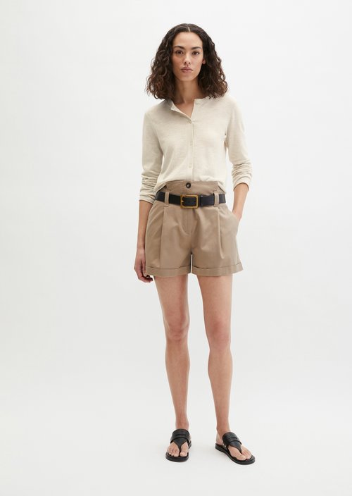 Slub-Cardigan regular — Grey Silk