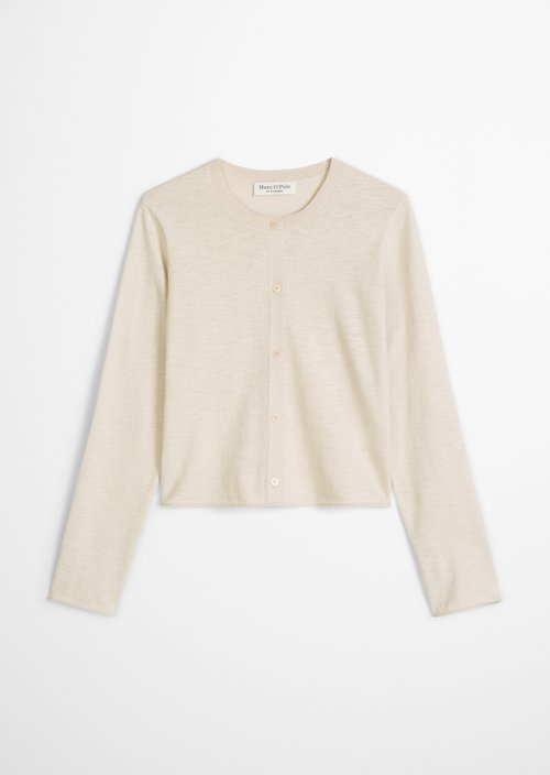Slub-Cardigan regular — Grey Silk
