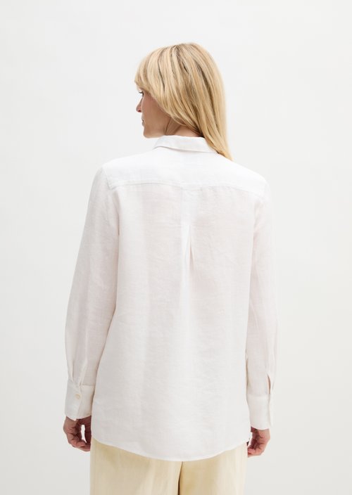 Linen blouse regular — White