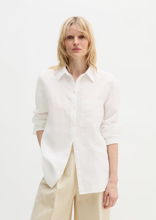 Linen blouse regular — White
