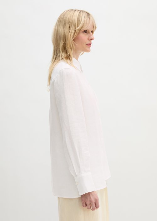 Linen blouse regular — White