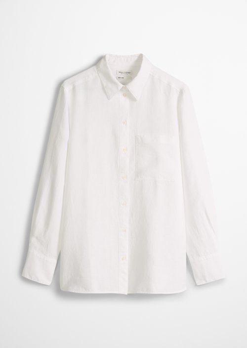 Linen blouse regular — White