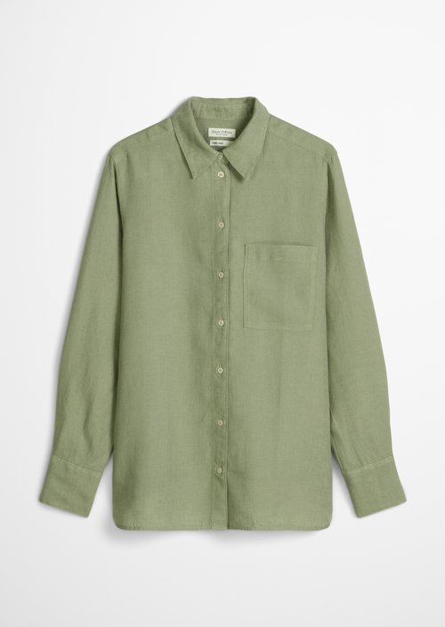 Linen blouse regular — Fresh Sage