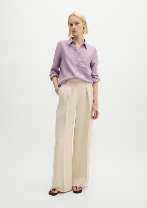 Linen blouse regular — Dusty Lavender