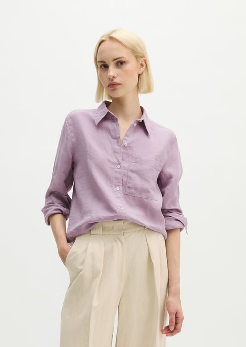 Linen blouse regular — Dusty Lavender