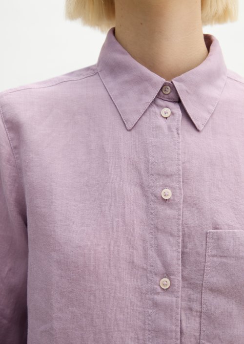 Linen blouse regular — Dusty Lavender