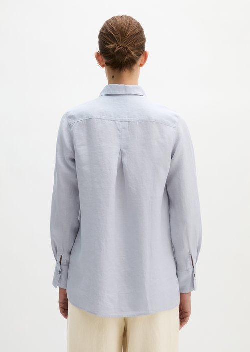Linen blouse regular — Airy Blue