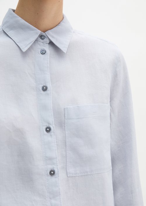 Linen blouse regular — Airy Blue