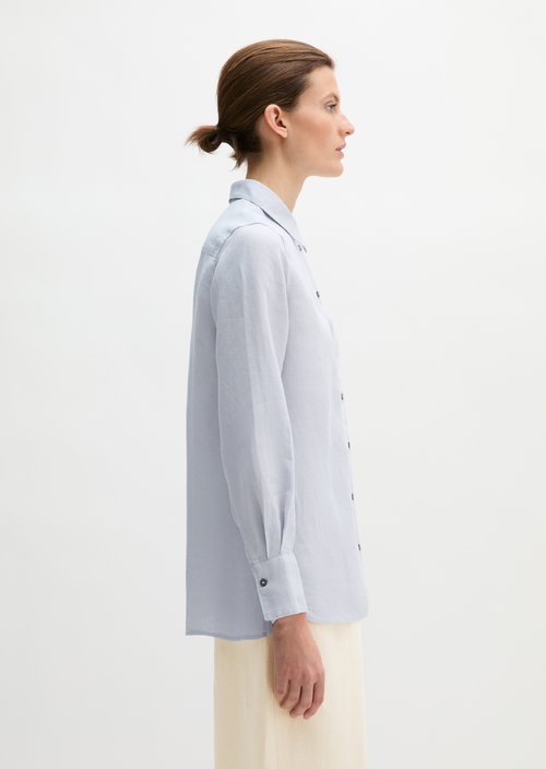 Linen blouse regular — Airy Blue