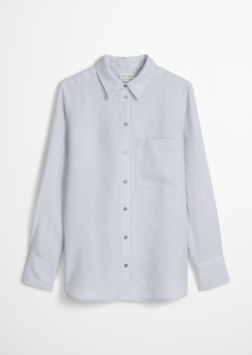Linen blouse regular — Airy Blue