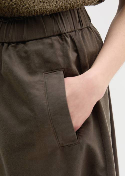 Flared skirt Burnt Coffee in detail view