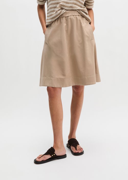 Flared skirt — Earthy Taupe