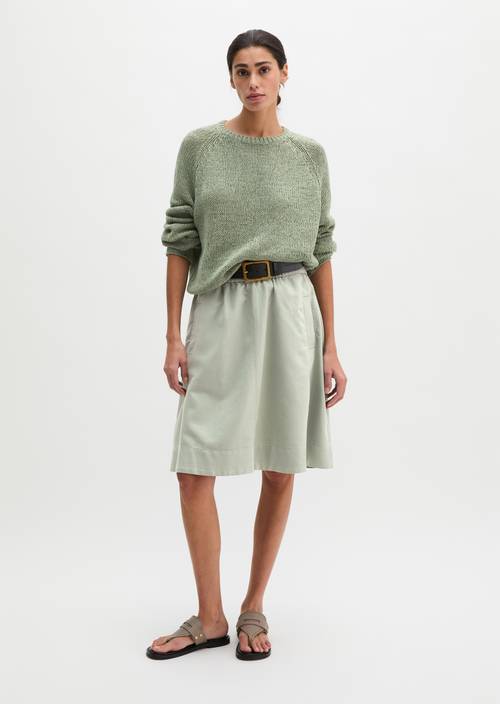 Flared skirt Fresh Sage in front view