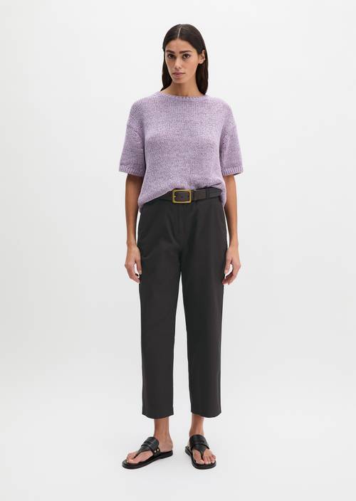 Chino Model Rimka tapered Black in Frontalansicht