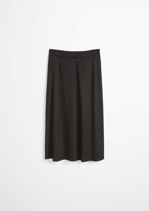 Flared jersey skirt — Black