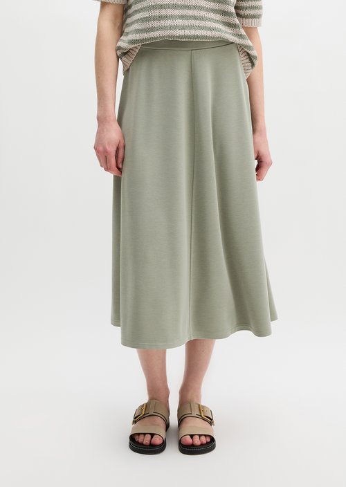 Flared jersey skirt — Fresh Sage